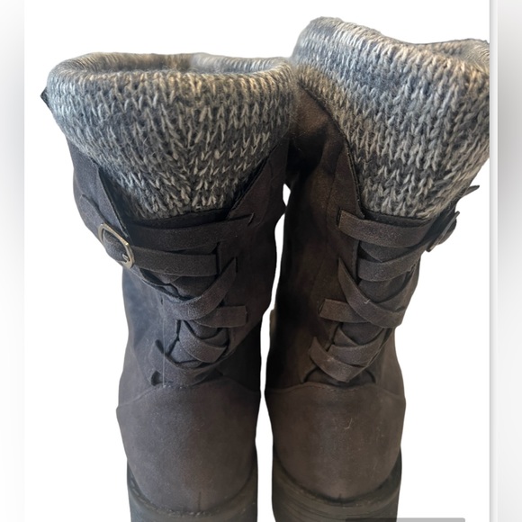 LUKEES by Muk Luks Gray Bella Bridgette Slouchy Boots size 7.5 Boho - Picture 6 of 13